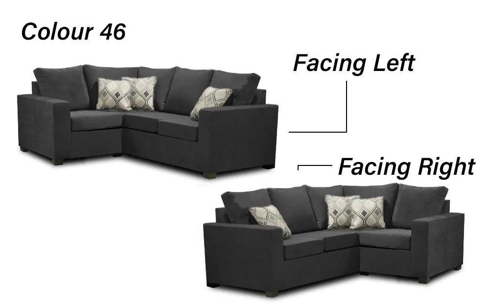 Canadian Made 2 x 1 Sectional | LHF/RHF Configuration | 17 Color Options