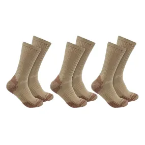 Carhartt Midweight Cotton Blend 3 Pack Crew Socks