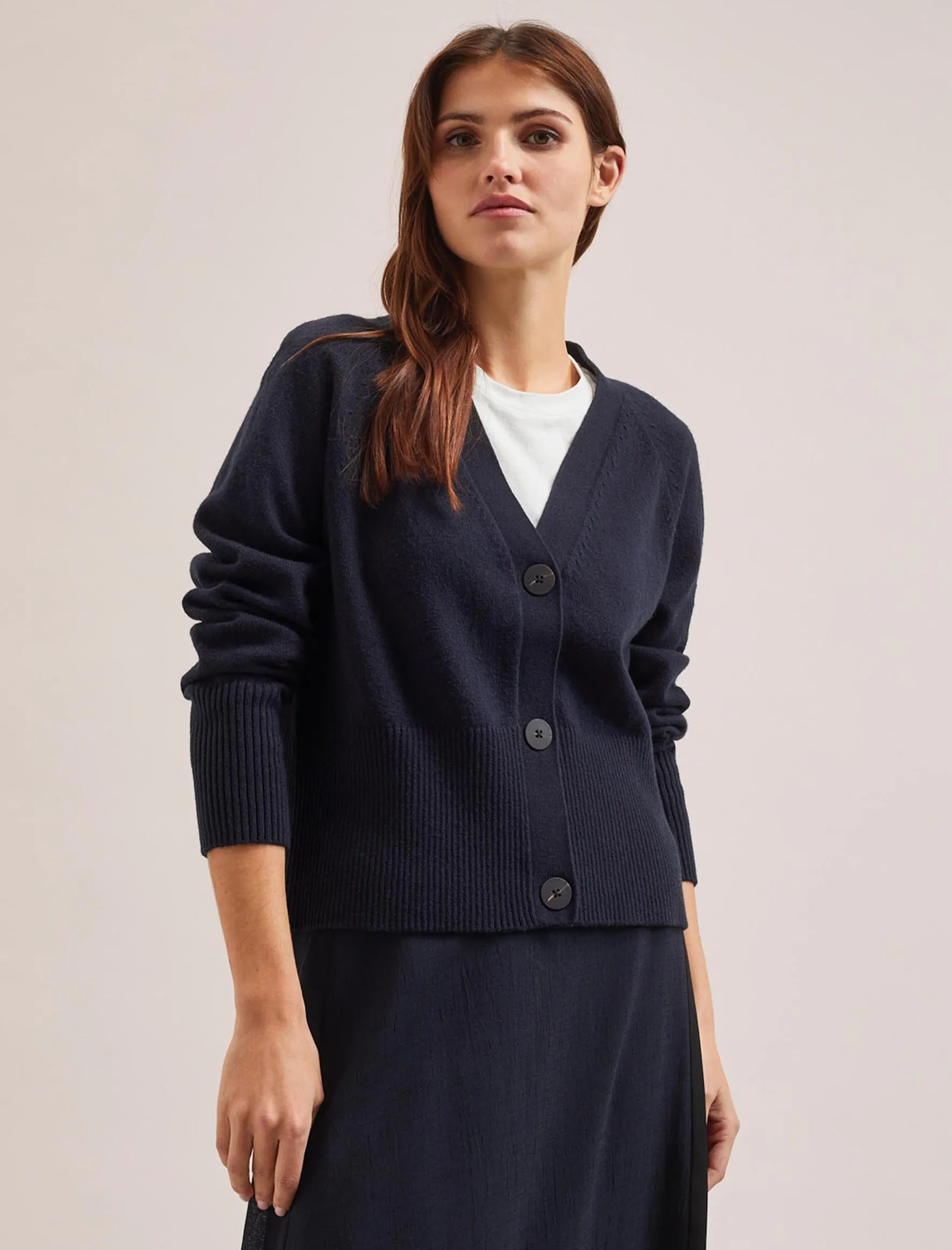 Caro Cotton Cardigan - Navy