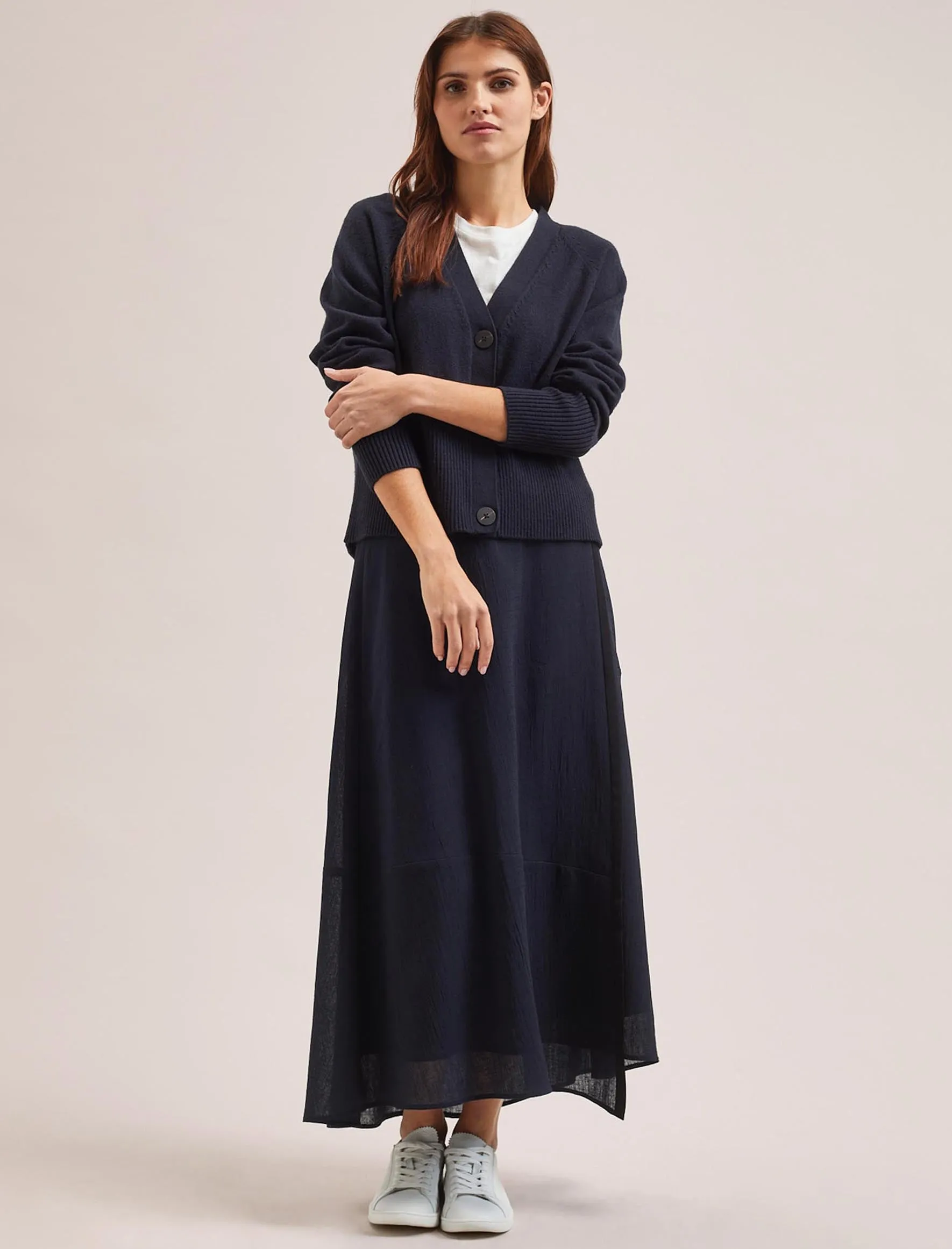 Caro Cotton Cardigan - Navy