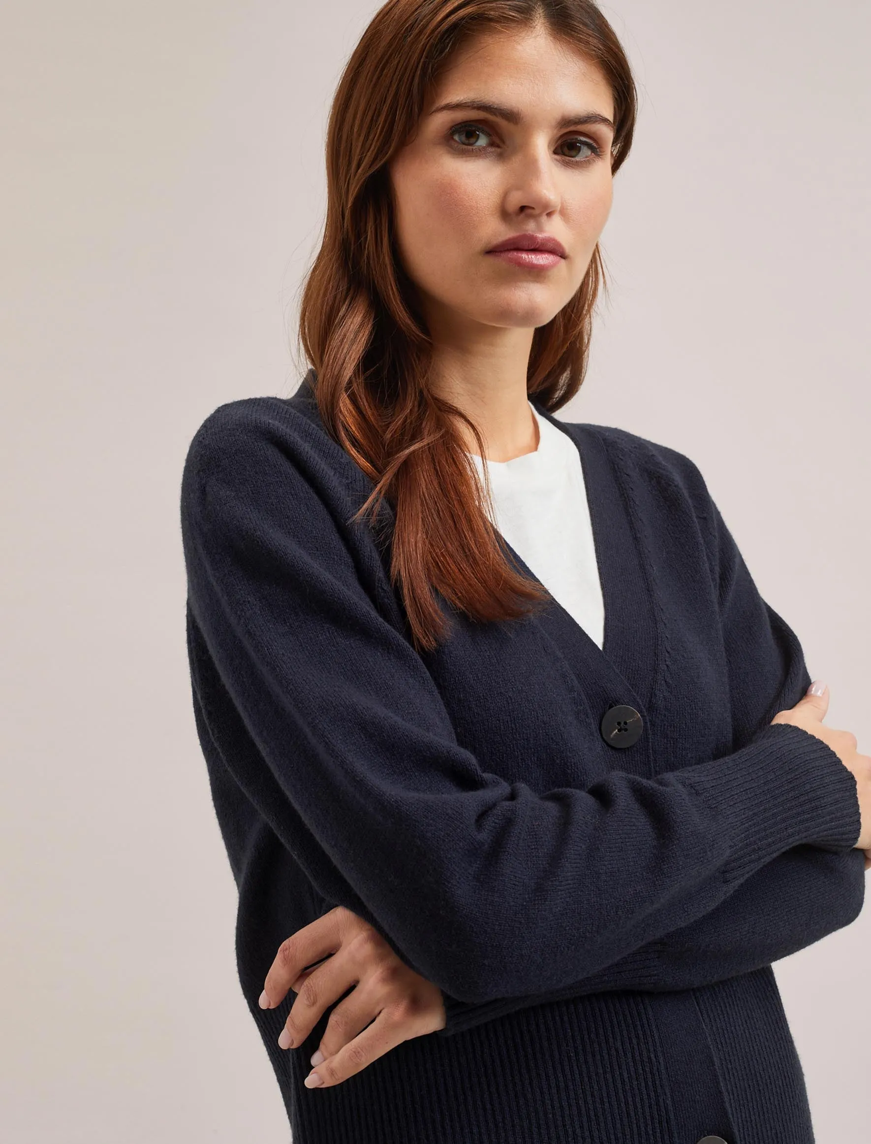 Caro Cotton Cardigan - Navy