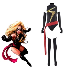 Carol Danvers Captain Cosplay Costume Superhero Bodysuit Supergirl Sexy Suit