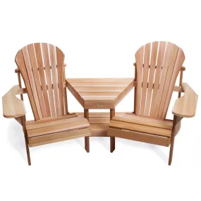 Cedar Athena Corner Adirondack Chair - Handcrafted In Canada With Rot Resistant, Untreated, Western Red Cedar.