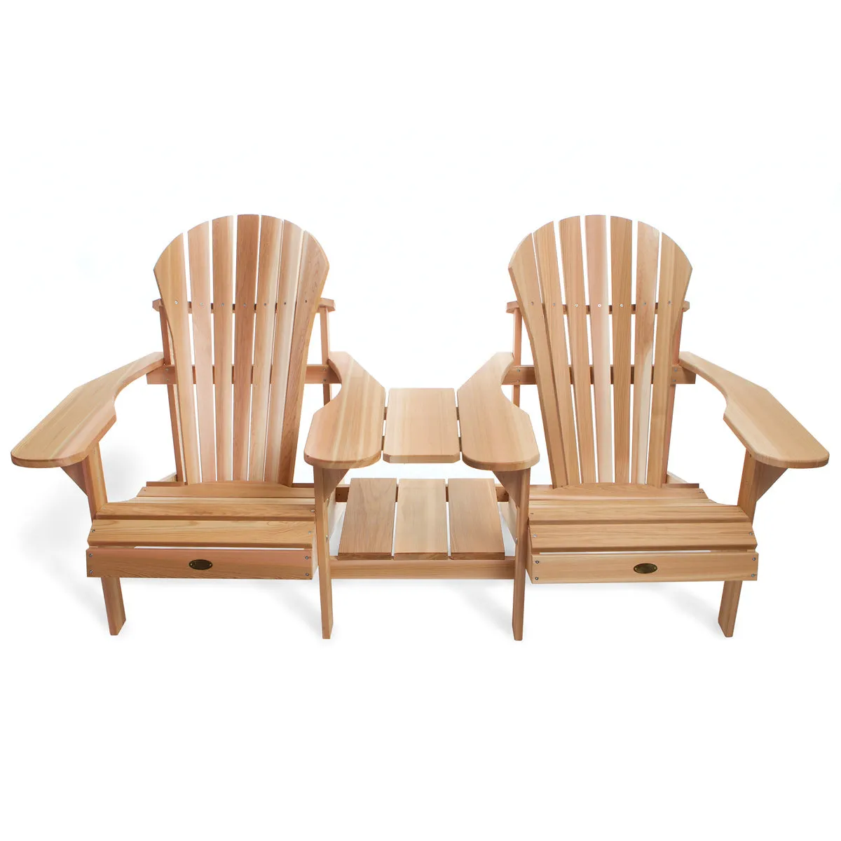 Cedar Athena Double Adirondack Chair - Handcrafted In Canada With Rot Resistant, Untreated, Western Red Cedar.