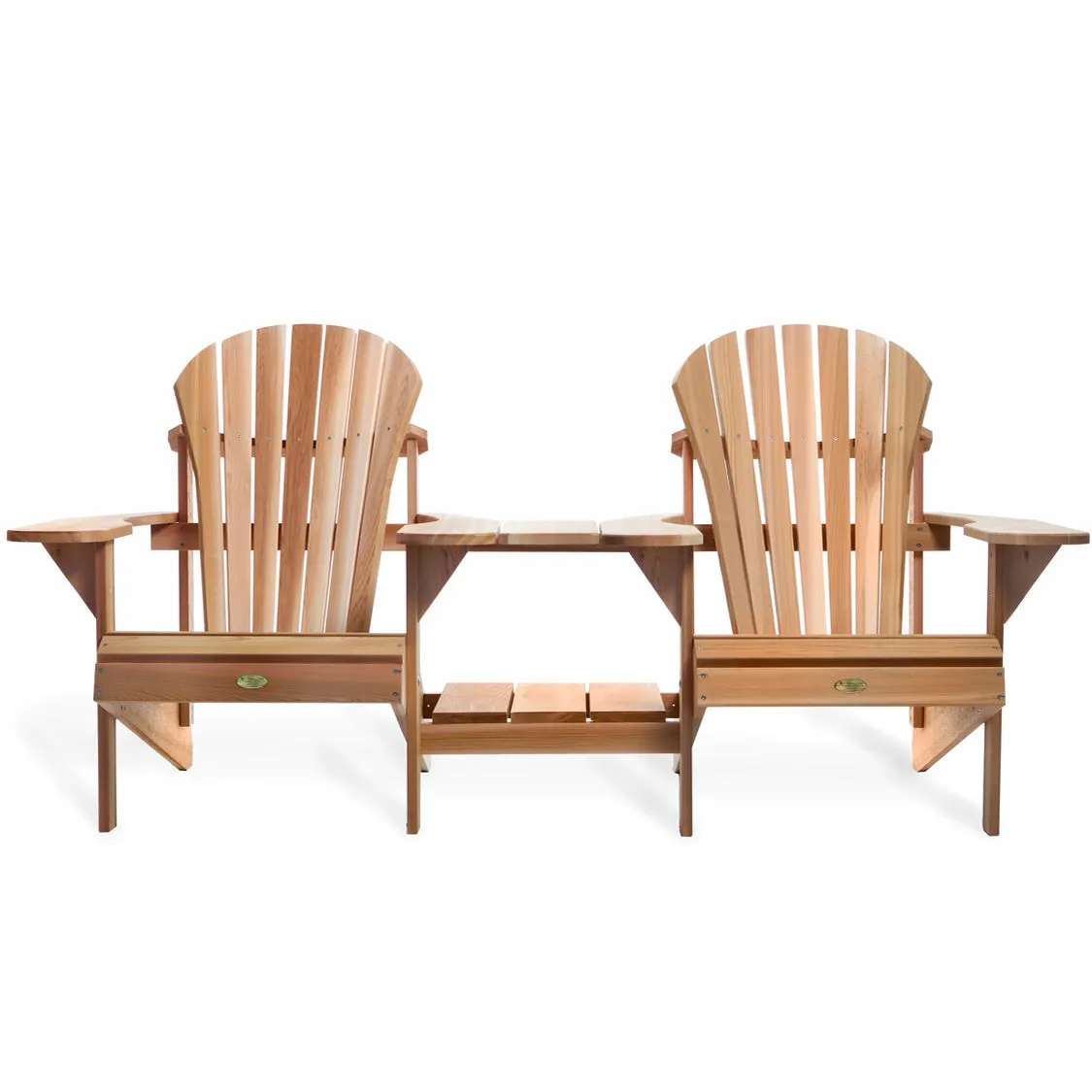 Cedar Athena Double Adirondack Chair - Handcrafted In Canada With Rot Resistant, Untreated, Western Red Cedar.