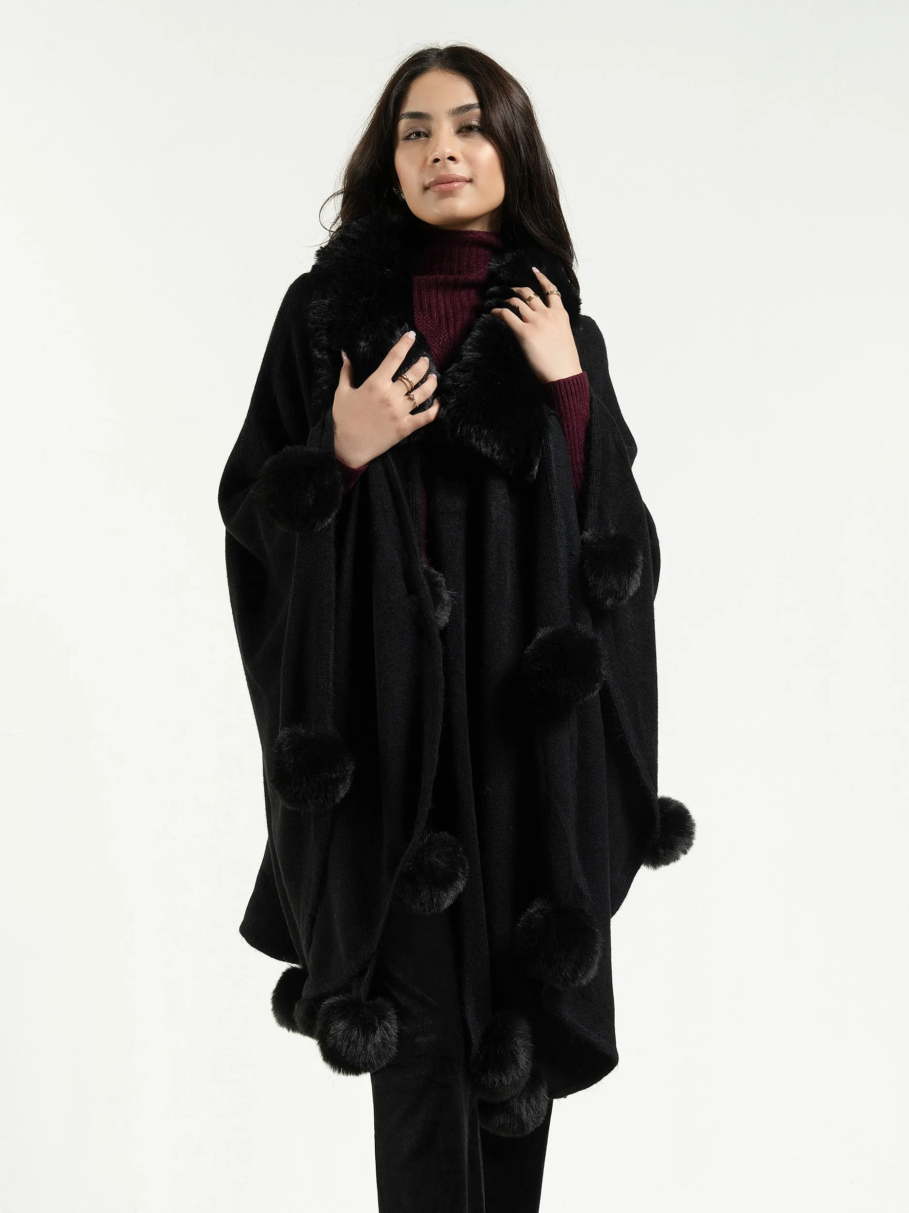 Classic Black Cape Shawl