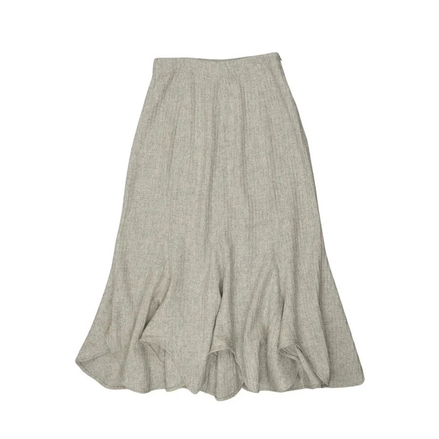 Coco Blanc Light Grey Wool Maxi Skirt