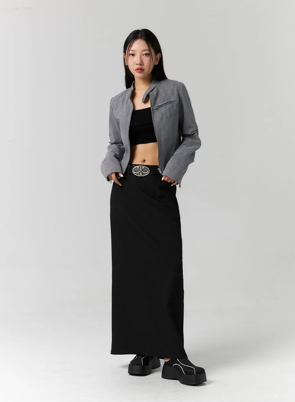 Collarless Slim Fit Jacket CS308