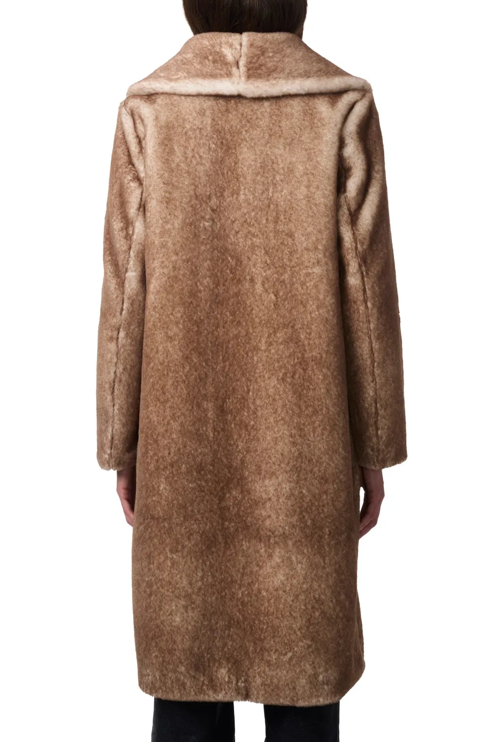 Cozy Caramel Faux Fur Long Coat