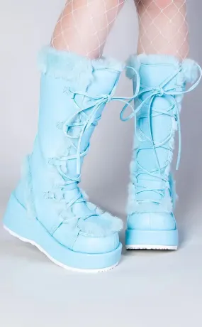 CUBBY-311 Baby Blue Vegan Suede Boots