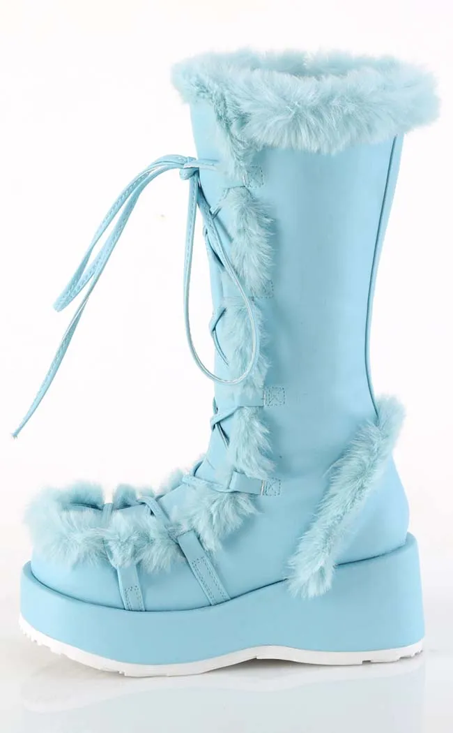 CUBBY-311 Baby Blue Vegan Suede Boots