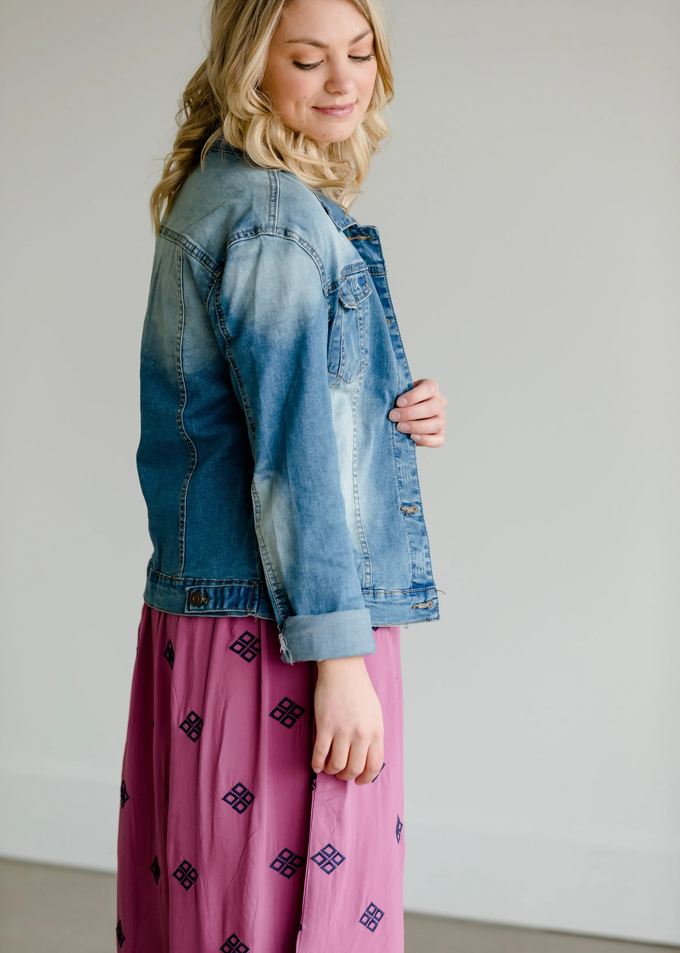 Dark Washed Denim Jean Jacket - FINAL SALE