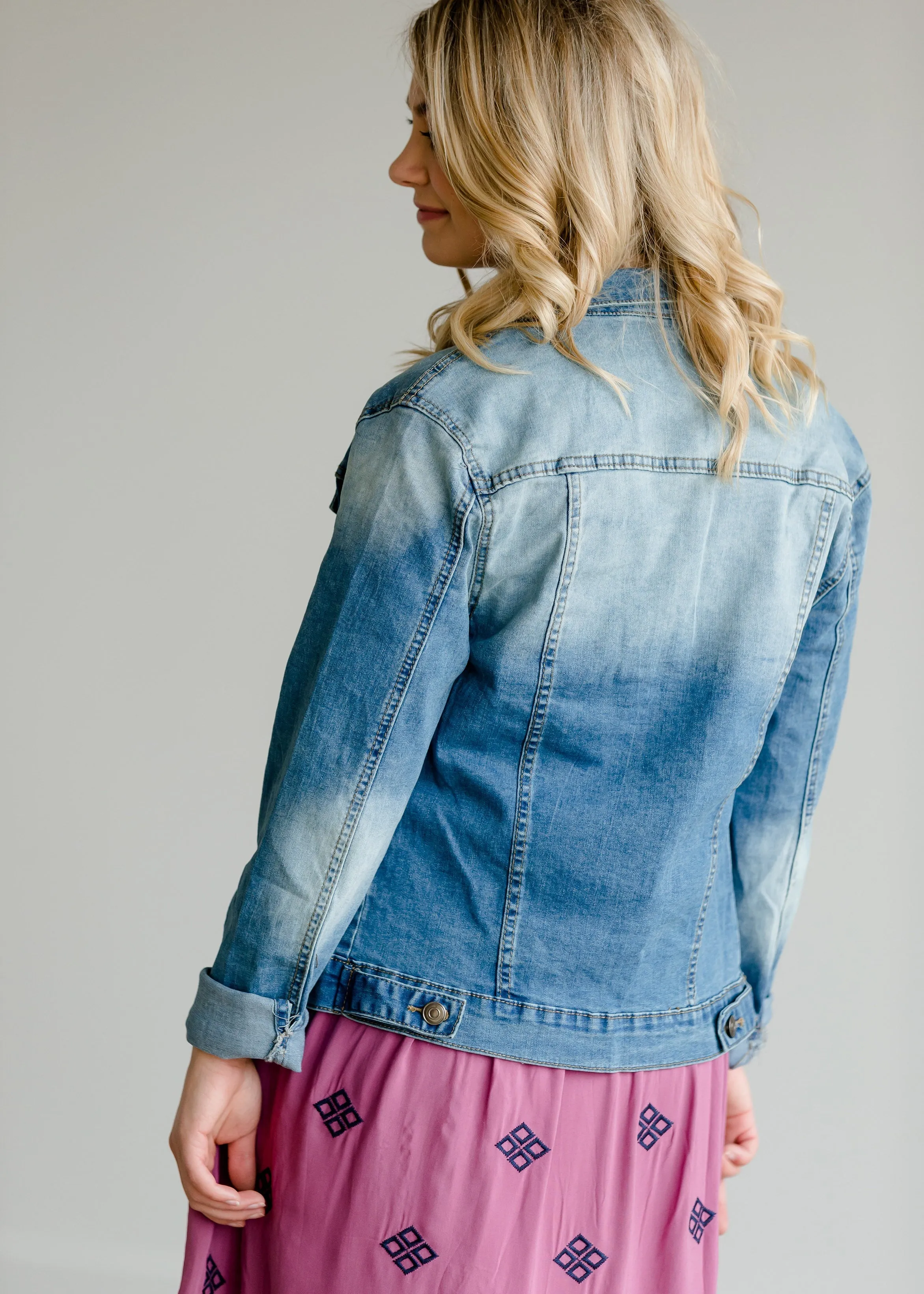 Dark Washed Denim Jean Jacket - FINAL SALE