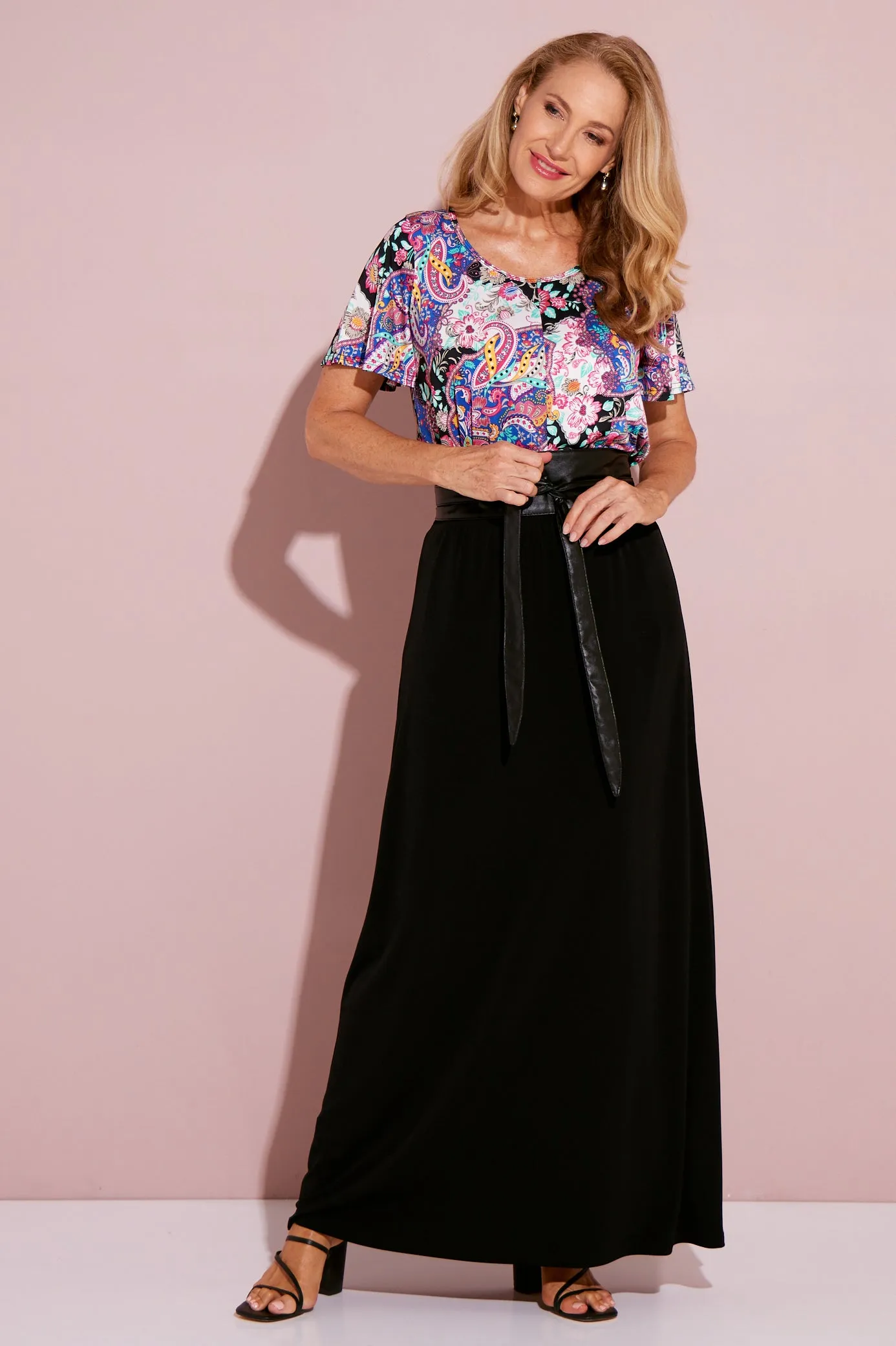 Delphine Maxi Skirt -  Black