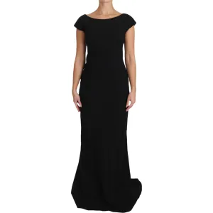 Dolce & Gabbana Elegant Black Maxi Sheath Dress