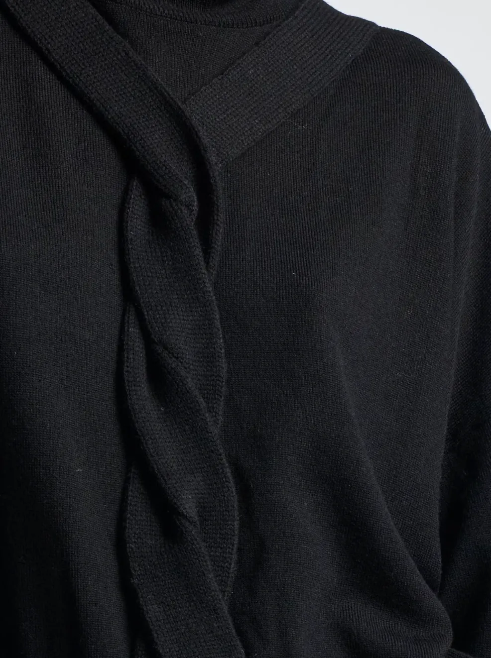 Elevate Black Cable Sweater