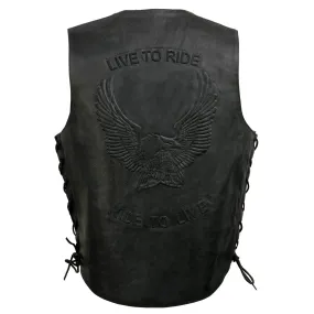 Event Leather's ELM3900 Men's 100% Genuine Motorcycle Leather Vest |