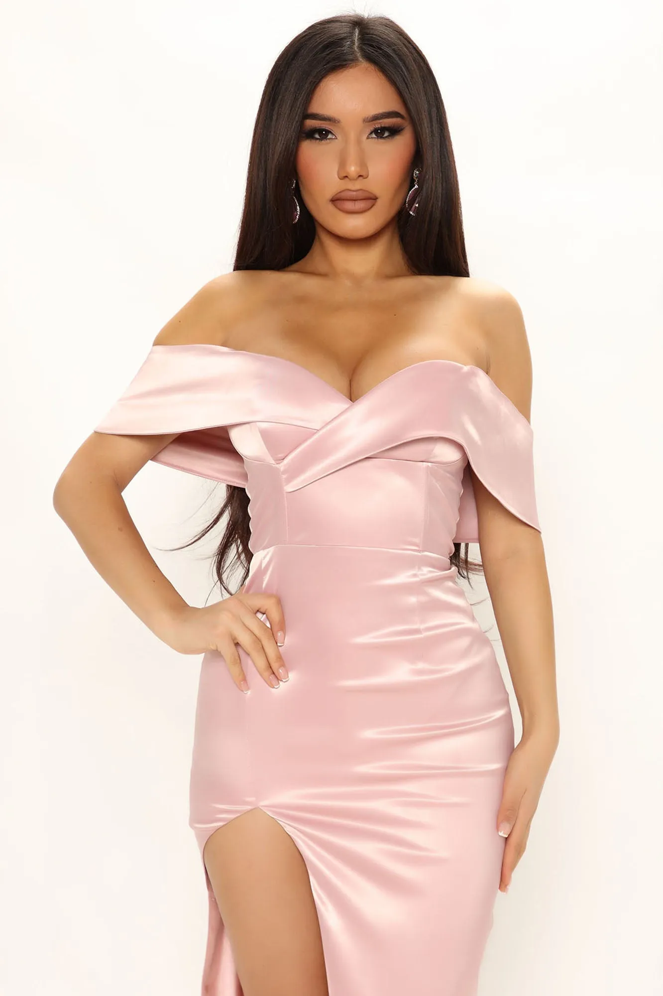 Ever After Satin Maxi Dress - Mauve