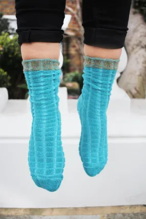 Fab Turquoise Colour Women's Socks