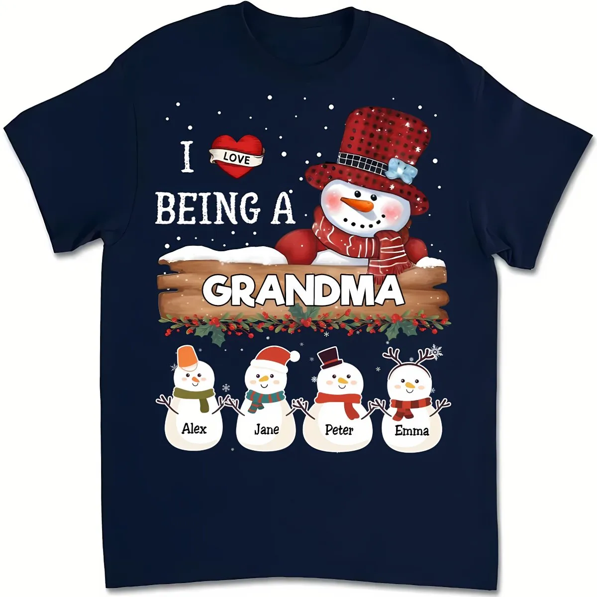 Family - I Love Being A Grandma - Personalized Unisex T-shirt