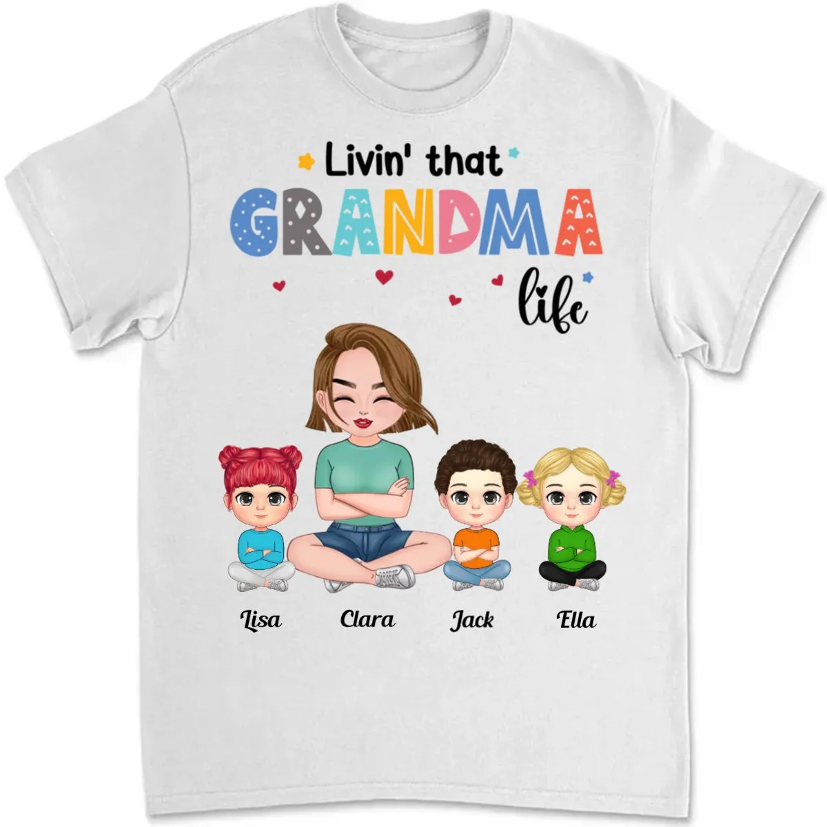 Family - Livin‘ That Grandma Life - Personalized T-shirt