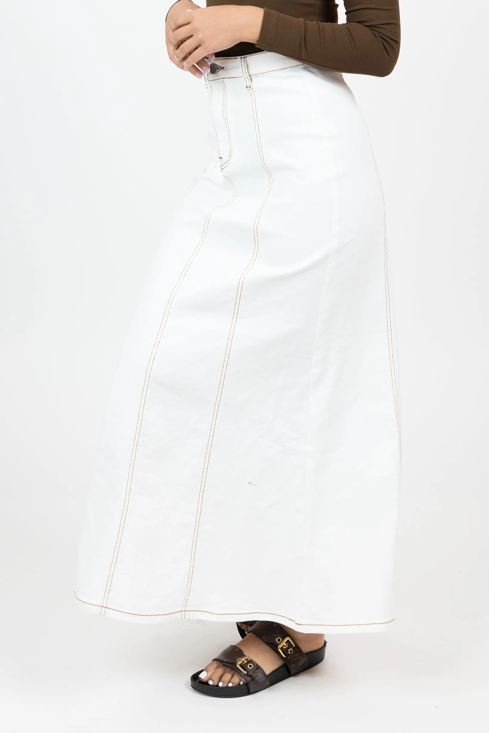 Fifi Stretch Denim Maxi Skirt