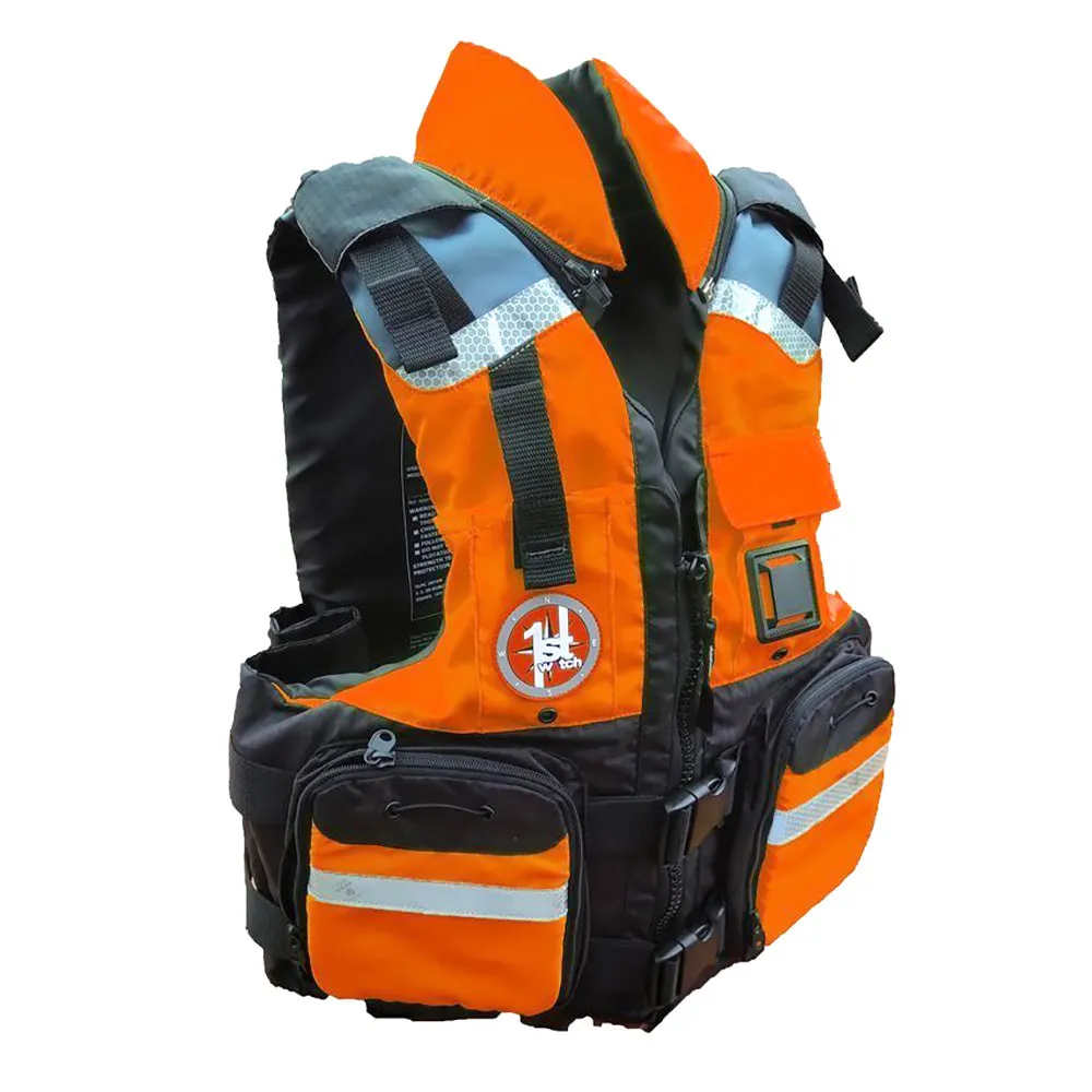 First Watch AV-800 4 Pocket Vest Hi-Vis - Orange/Black - L/XL [AV-800-OB-L/XL]