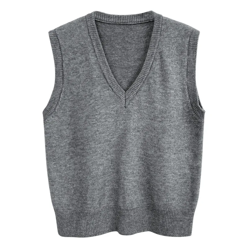 Flytonn-Korean style, Casual fashion, INS dressing, Lazy style, Graduation gift 
NO. 1046 KNIT VEST