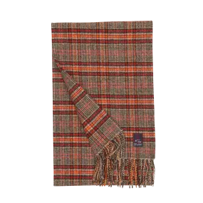 Fox Brothers Merino/Cashmere Negroni Plaid Scarf