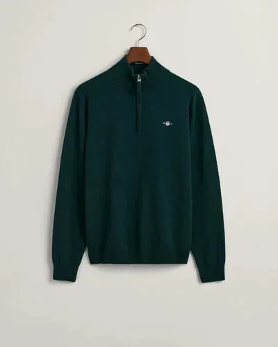 GANT - 3XL, Super Fine Lambswool Half-Zip Sweater, Tartan Green