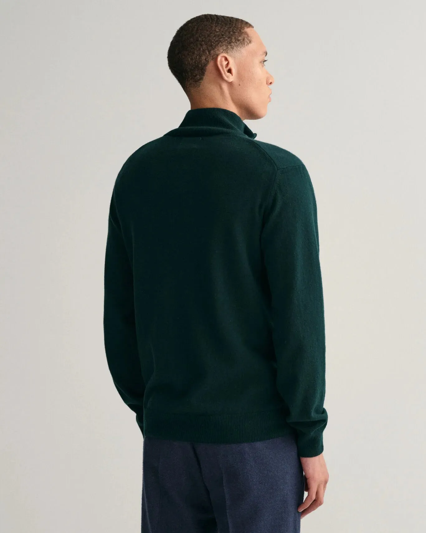 GANT - 3XL, Super Fine Lambswool Half-Zip Sweater, Tartan Green