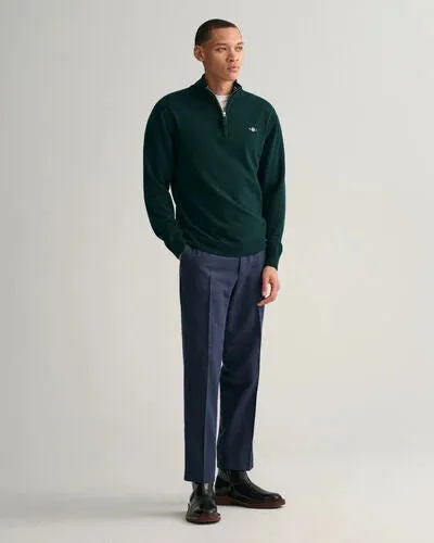 GANT - 3XL, Super Fine Lambswool Half-Zip Sweater, Tartan Green