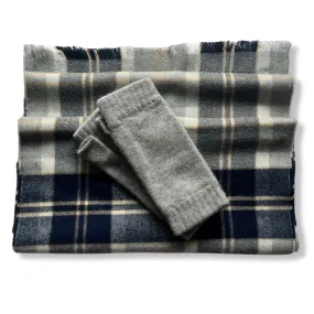 Gift Bundle - Tartan Merino Scarf with Cashmere Wrist Warmers