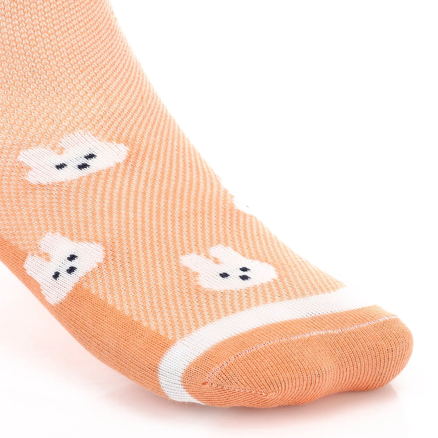 Girl's No Show Socks -Orange