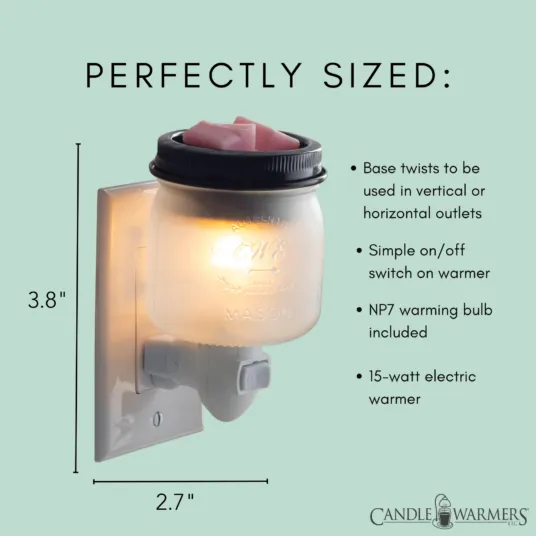 Glass Mason Jar Pluggable Fragrance Warmer PIGMJ