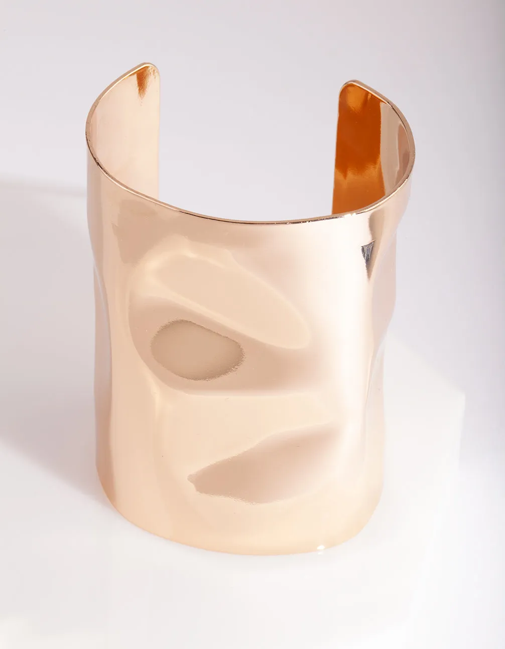 Gold Warped Wide Cuff