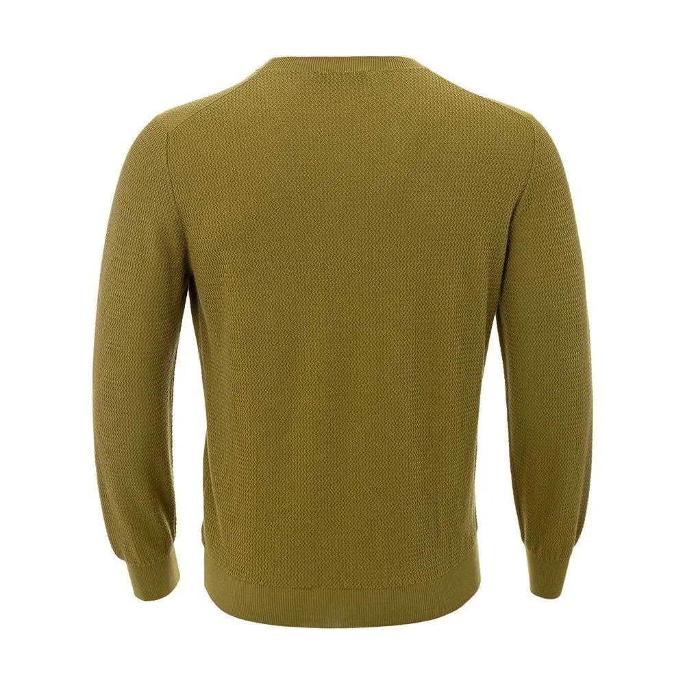 Gran Sasso Elegant Green Cotton Sweater for Men