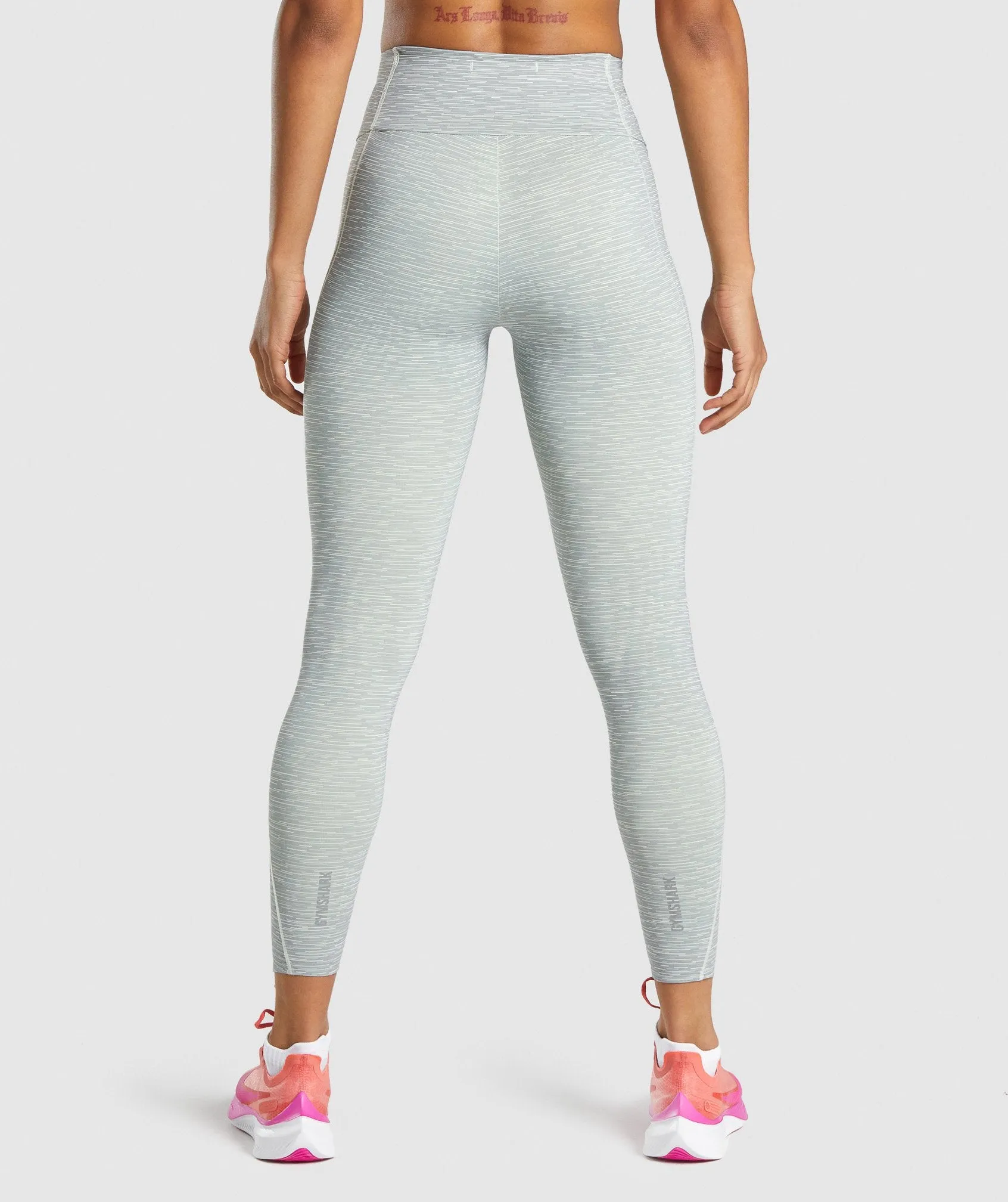 Gymshark Speed Leggings - Smokey Grey/Green Print