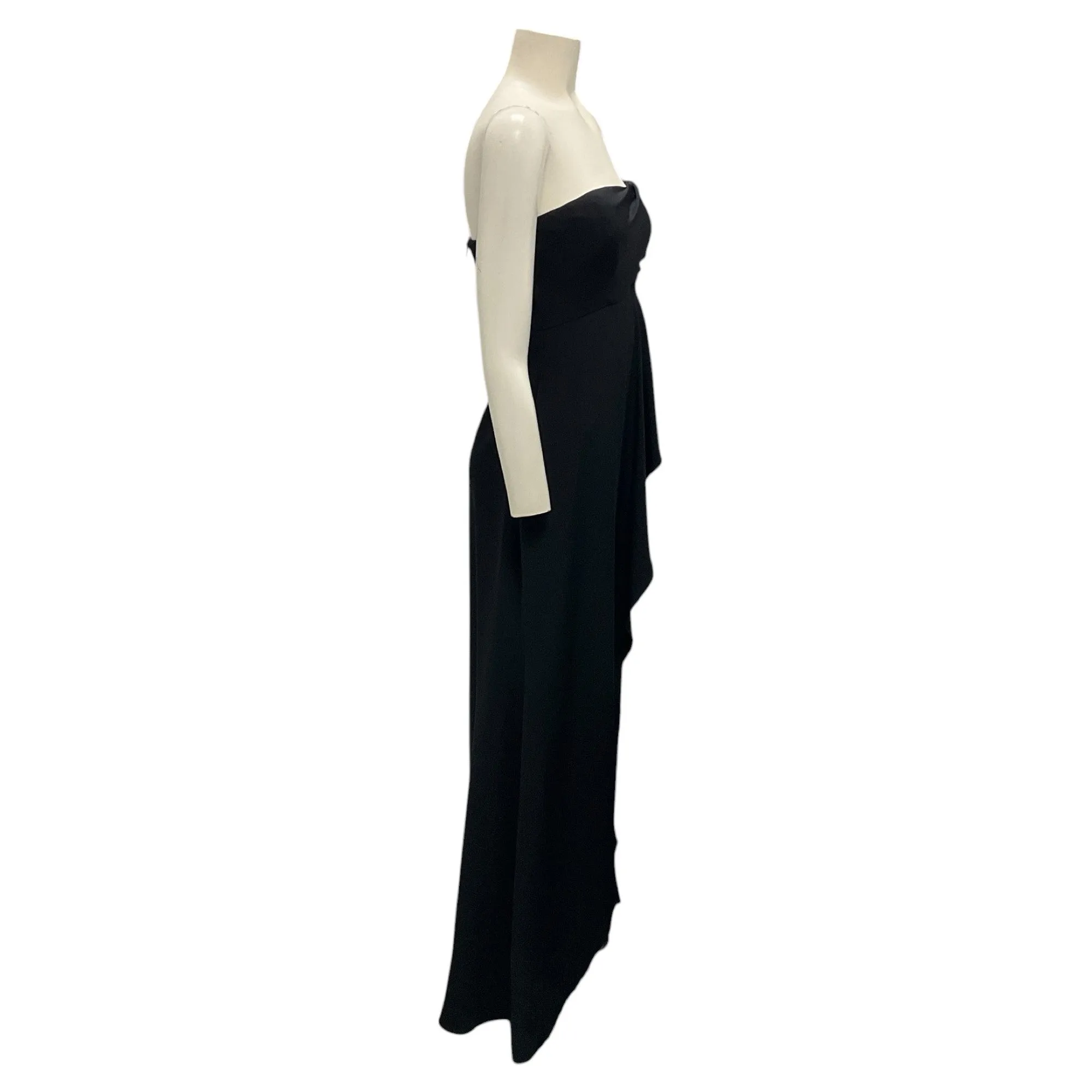 Halston Black Strapless Silk Gown / Formal Dress