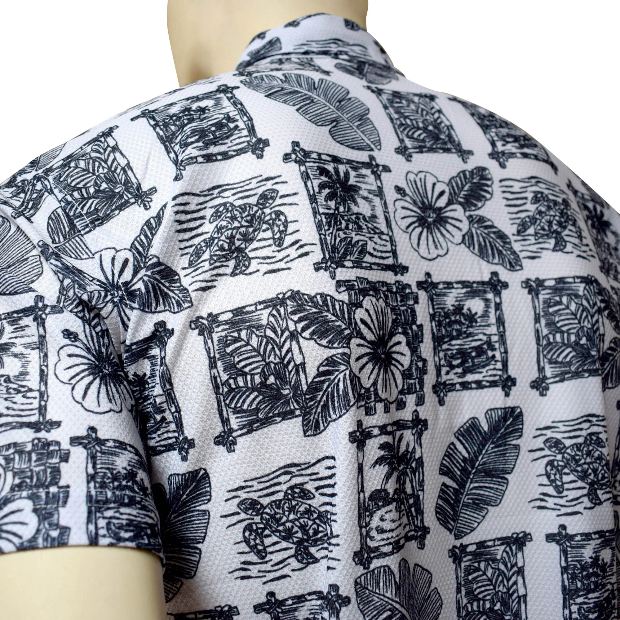 Hawaii Motif 2 Printed Polo Shirt - Hawaiian All Over Pattern Premium Lightweight Fast-Drying Casual Men Unisex shirt