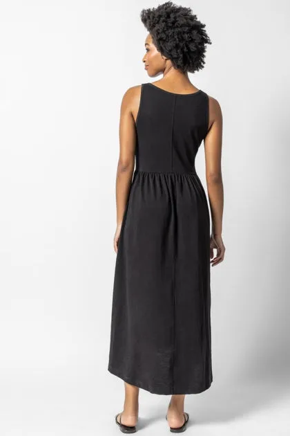 Hi-Low Maxi Tank Dress in black by Lilla P