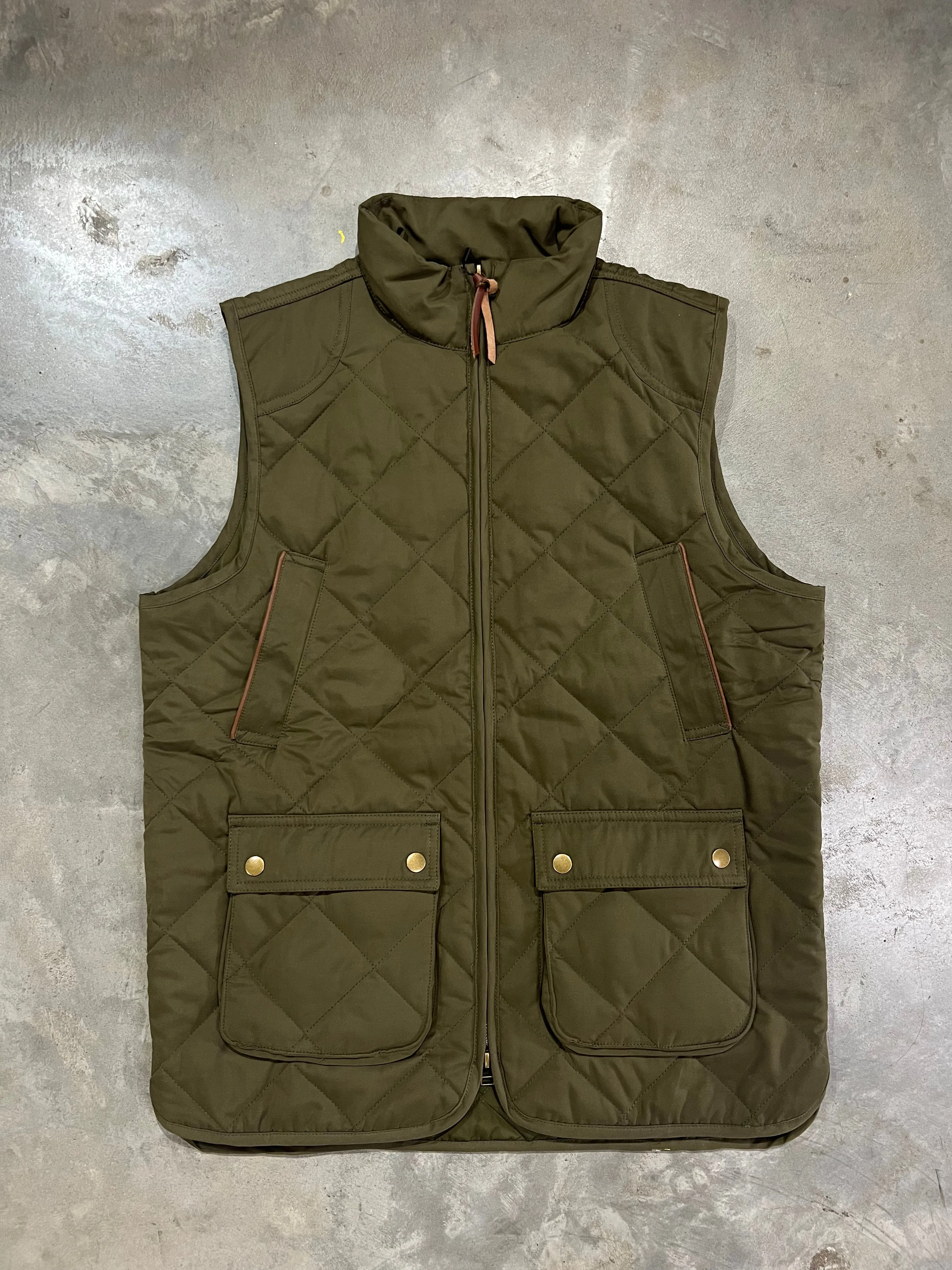 Home Bound Quilted Full Zip Vest - Loden