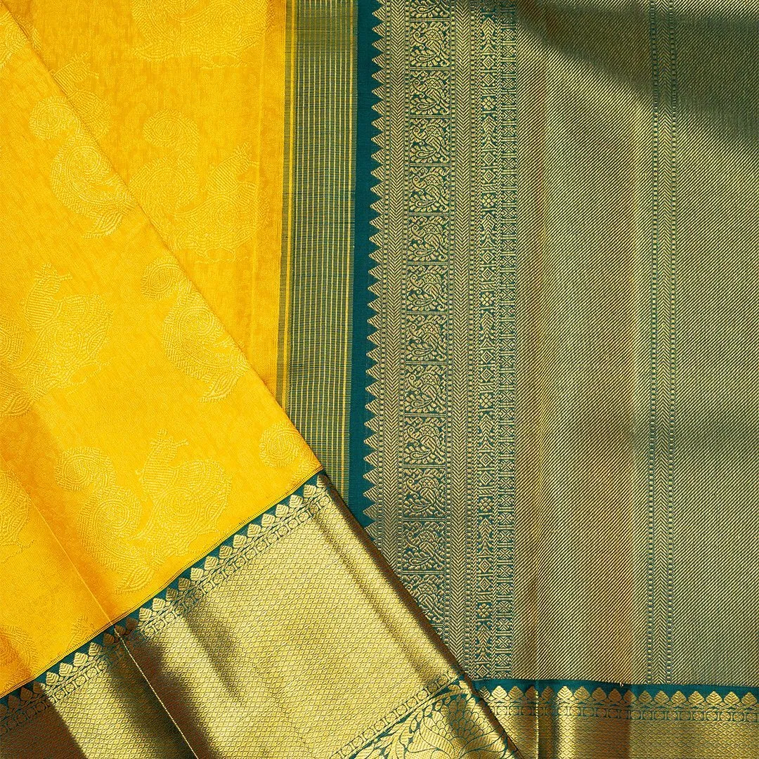 Incredible Yellow Soft Banarasi Silk Saree With Flattering Two Blouse Piece