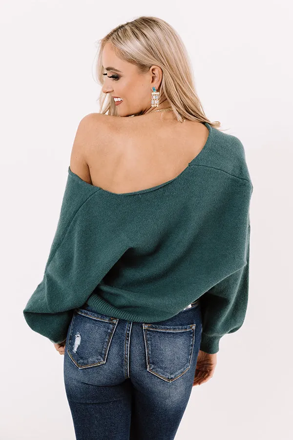 It Girl Status Sweater In Teal