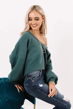 It Girl Status Sweater In Teal