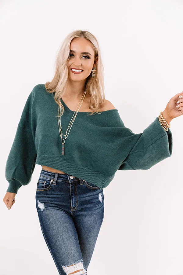 It Girl Status Sweater In Teal