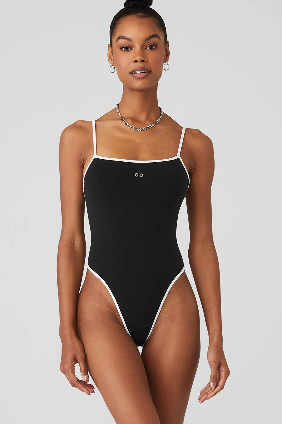 Ivy League Bodysuit - Black/White