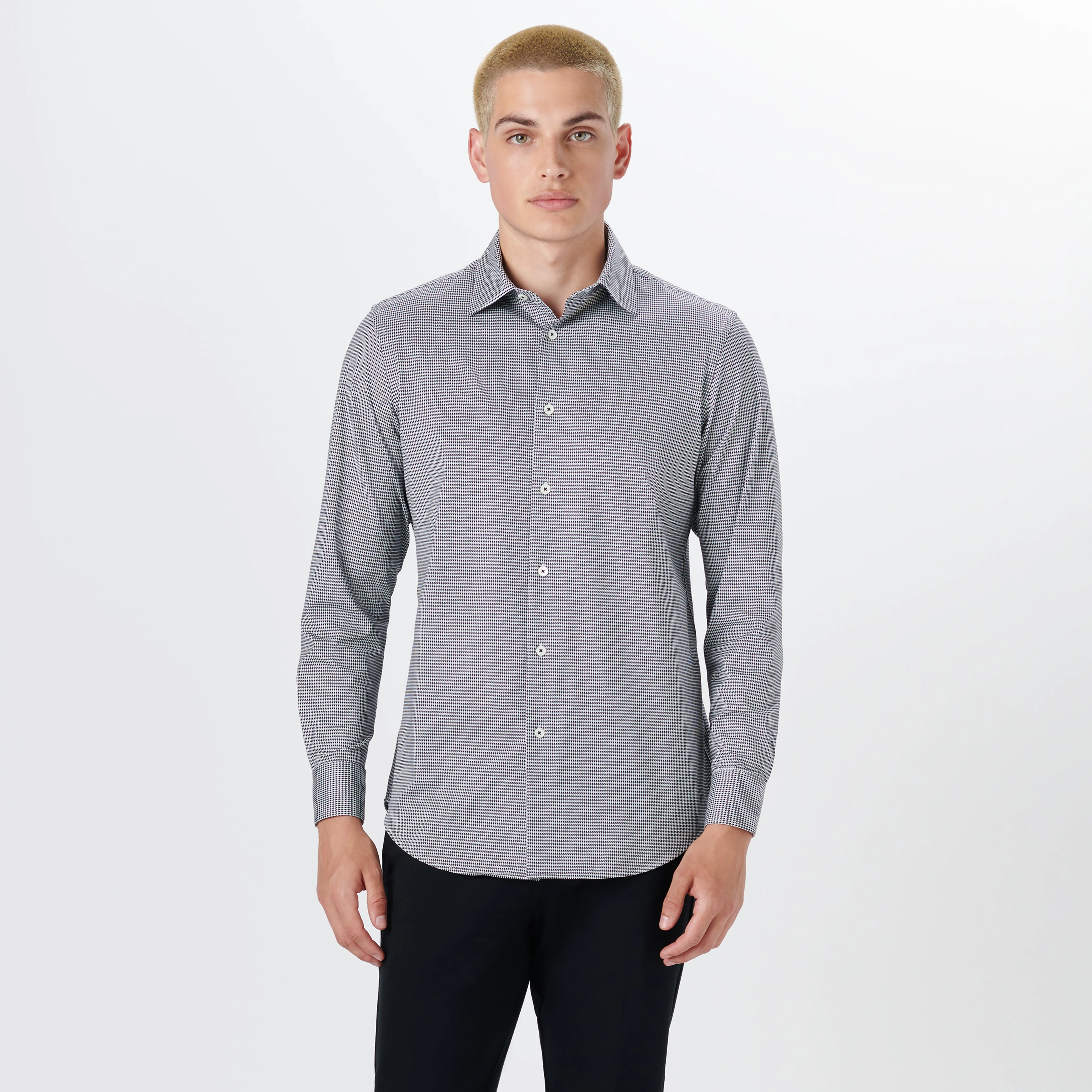 JAMES Hound's Tooth Check OoohCotton Shirt