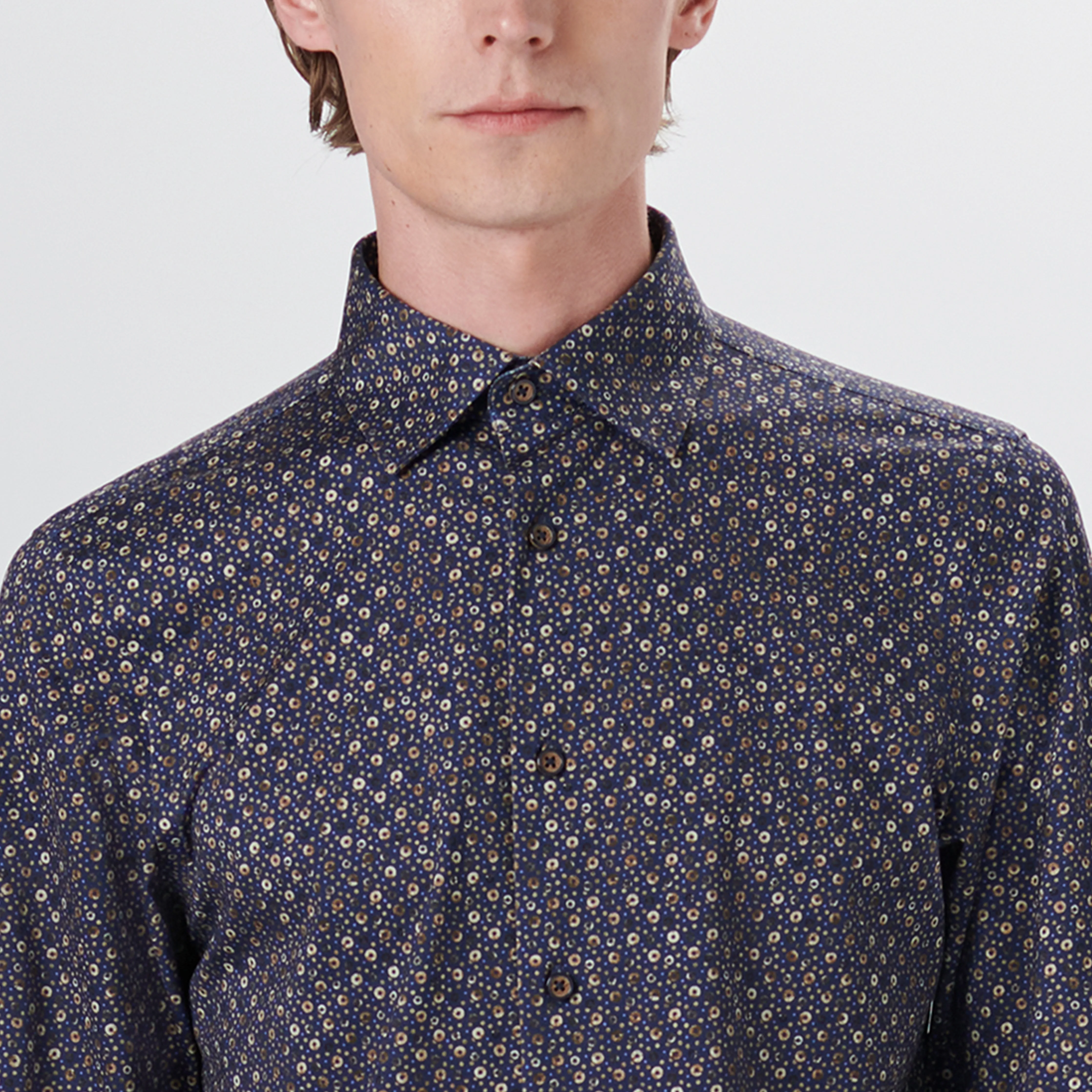 JAMES Ring and Dot Print OoohCotton Shirt