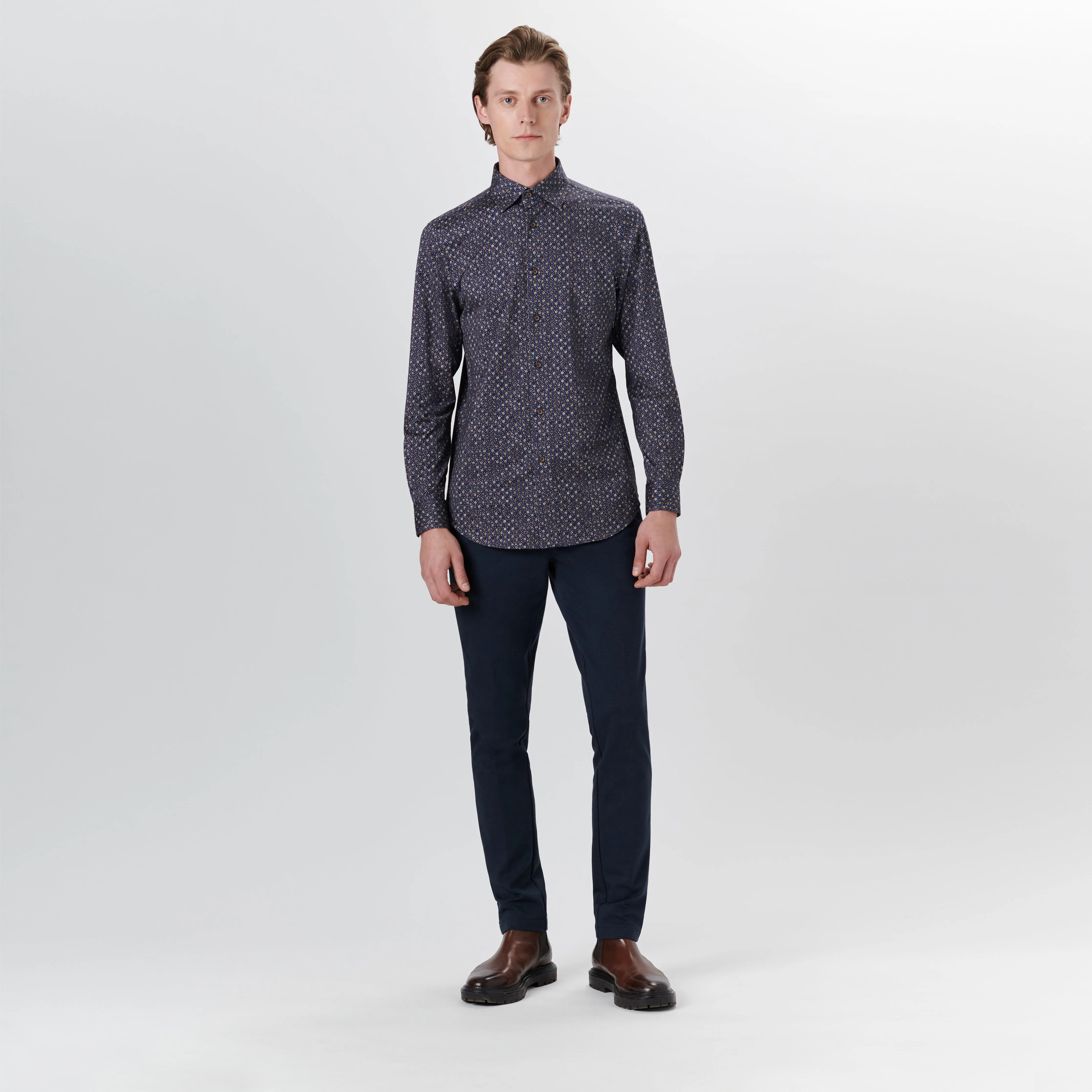 JAMES Ring and Dot Print OoohCotton Shirt